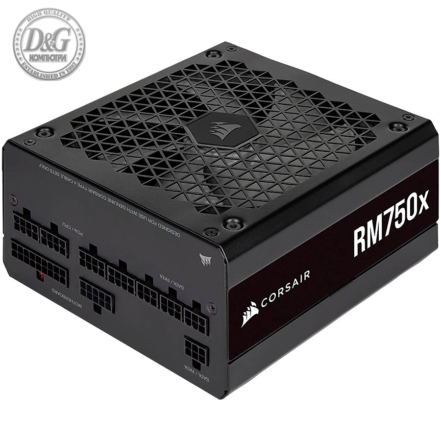 Corsair RMx Series (2021), RM750x, 750 Watt, GOLD, Fully Modular Power Supply, EU Version