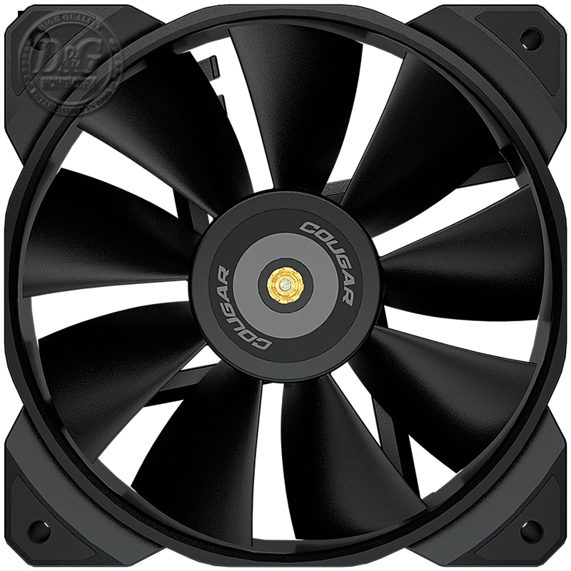 COUGAR MHP 120, 4-pin, HDB Bearing, Extension Cable + Low-Noise Adapter Included, 82.48 CFM, 4.24 mm H2O, Speed 2000RPМ, 34.5 dBA, 120x120x25mm