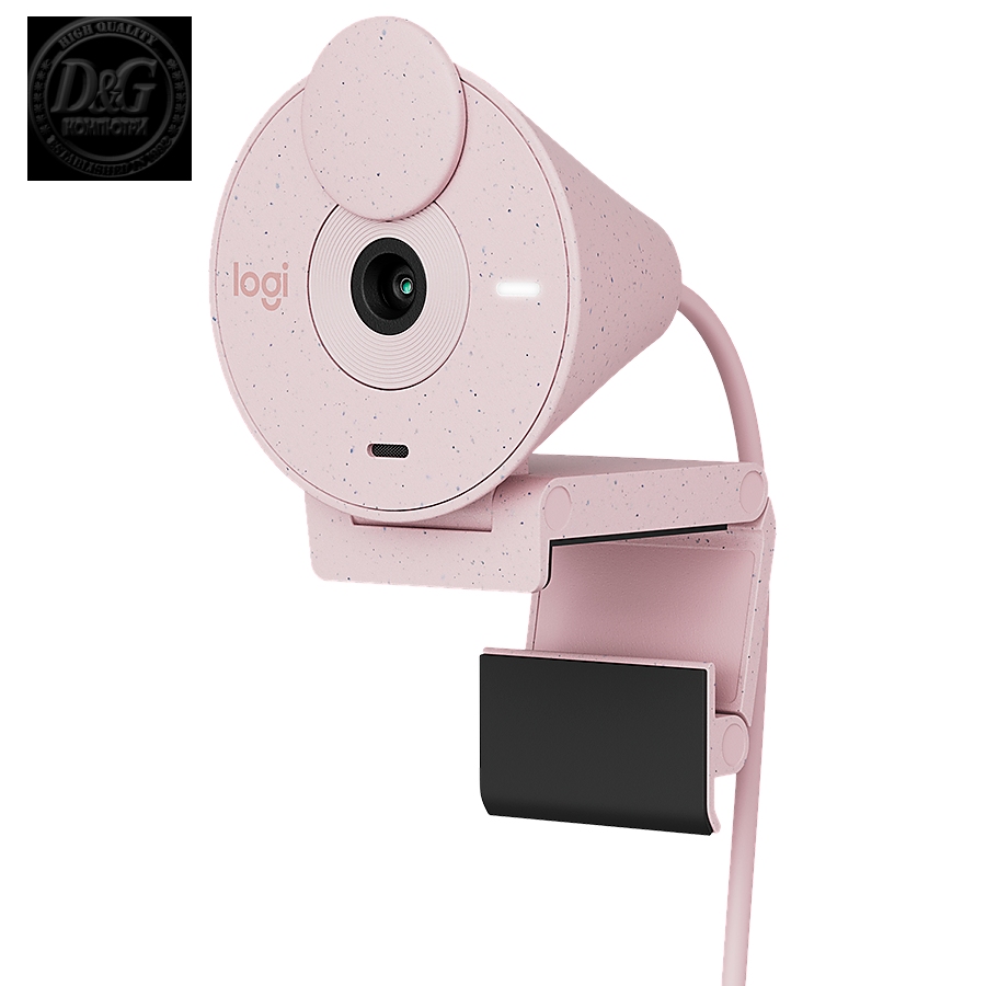 LOGITECH Brio 300 Full HD webcam - ROSE - USB