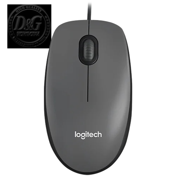 LOGITECH M100 Corded Mouse - BLACK - USB