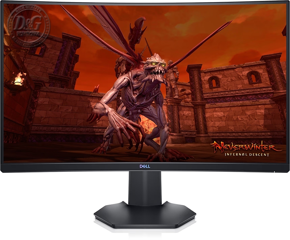 Dell S2721HGFA, 27" Full HD Curved AG, VA, 1ms (MPRT), 4 ms, 3000:1, 350 cd/m2, 1920x1080, 144Hz, NVIDIA G-SYNC, AMD FreeSync, HDMI, DP, Headphone-out, Height Adjustable, Tilt, Black