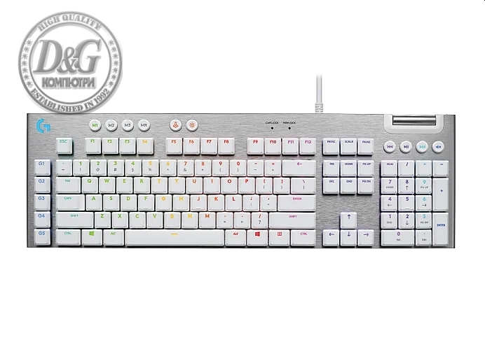 Logitech G815 LIGHTSPEED RGB Mechanical Gaming Keyboard GL Tactile - WHITE - US INT`L - USB - N/A - INTNL-973 - TACTILE SWITCH