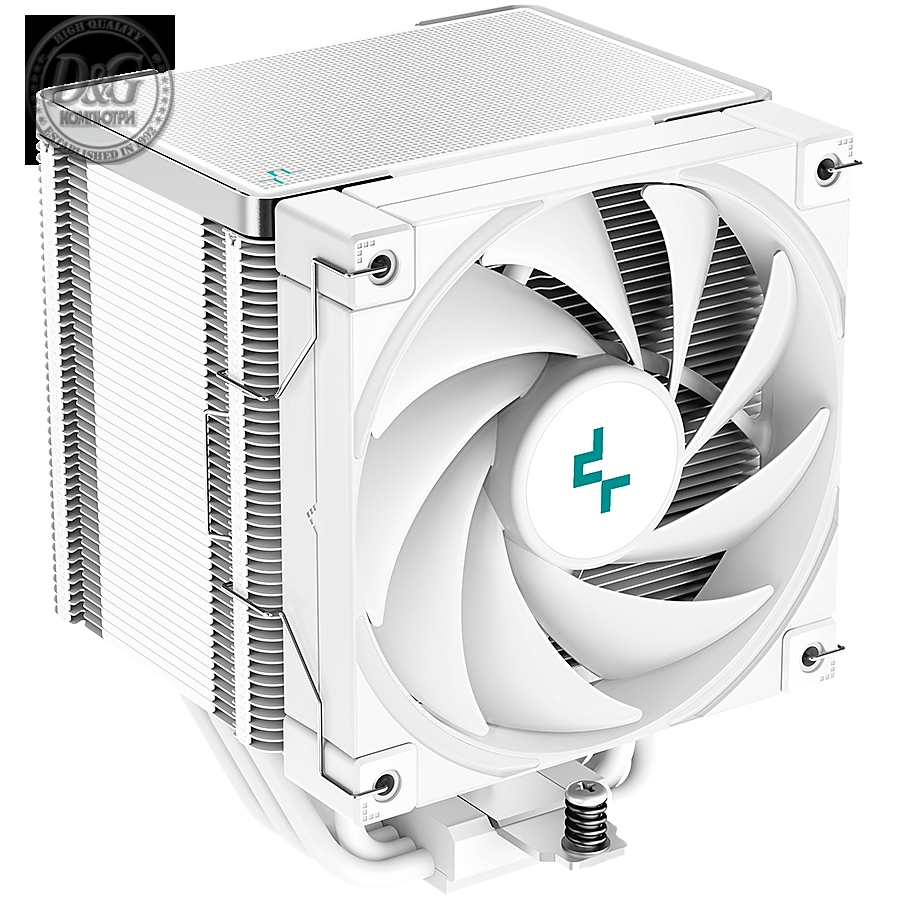 DeepCool AK500 WH, CPU Air Cooler, 1x120mm FK120 PWM Fan, TDP 240W, 5 Heatpipes, White, Intel LGA2066/2011-v3/2011/1700/1200/115x, AMD AM5/AM4, 127Г—117Г—158 mm(LГ—WГ—H), 3 Year Warranty
