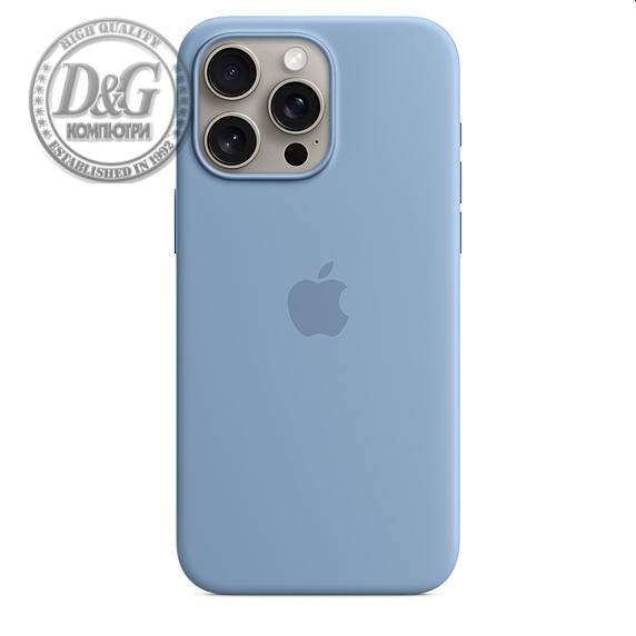 Apple iPhone 15 Pro Max Silicone Case with MagSafe - Winter Blue