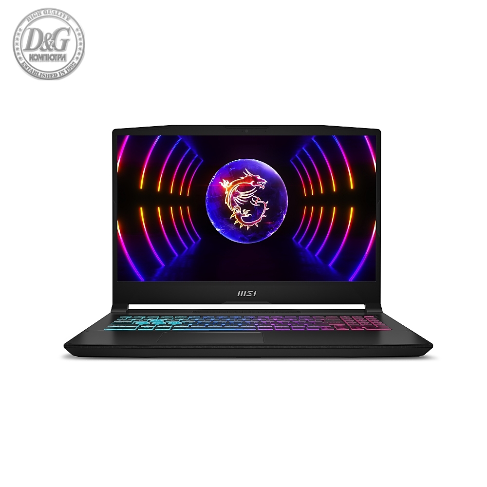 MSI Katana 15 B13VGK, i7-13700H, 15.6" FHD (1920x1080) IPS-level, 144Hz, 16GB DDR5 (2x8GB 5200), 1TB NVMe SSD (2x M.2), RTX 4070 8GB GDDR6 Up to 1980MHz w/MUX, RGB KBD 99 key 4 zone,WiFi 6 intel AX201, 3 cell 53.5Whr, 2Y, Black, 2.25 kg, NO OS