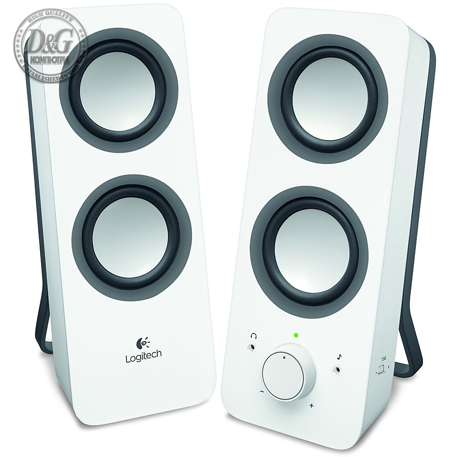 LOGITECH Z200 Stereo Speakers - SNOW WHITE - 3.5 MM