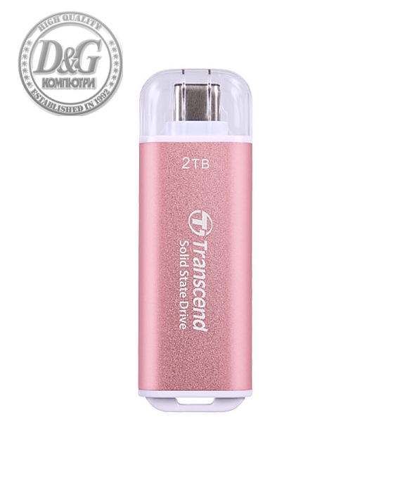 Transcend 2TB, USB External SSD, ESD300P, USB 10Gbps, Type C, Pink