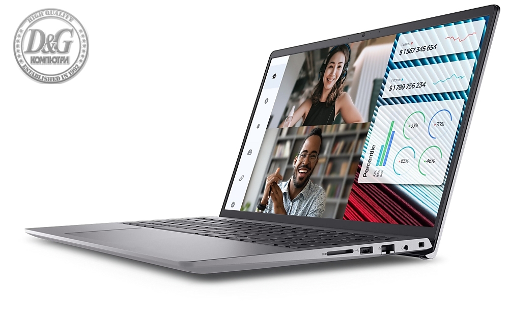 Dell Vostro 3520, Intel Core i3-1215U (10 MB Cache up to 4.40 GHz), 15.6" FHD (1920x1080) AG 120Hz WVA 250nits, 8GB, 1x8GB DDR4, 256GB PCIe M.2, UHD Graphics, HD Cam and Mic, 802.11ac, BG KB, Win 11 Pro, 3Y PS