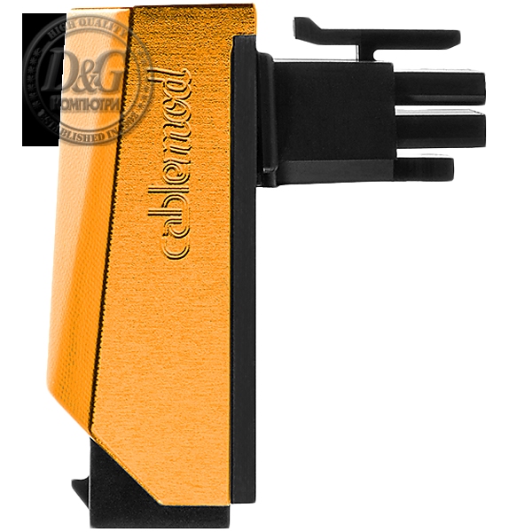 CableMod 12VHPWR 90 Degree Angled Adapter (Nvidia 4000 series) - Variant A - Orange