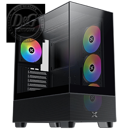 Xigmatek Endorphin Air V2 EN41822 Black, E-ATX/ATX/M-ATX/MINI ITX, USB3.0 X2, TYPE C X1, HD AUDIO, Mesh PSU Shroud, 2PCS Seamless TG, 4PCS S20A&Galaxy II Box & Remote