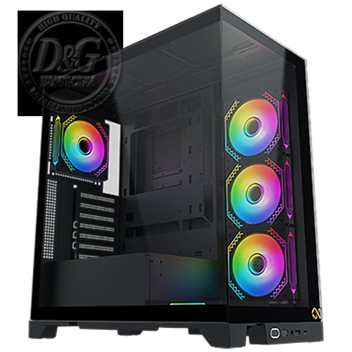 Xigmatek Endorphin Ultra EN41327 Black, E-ATX/ATX/M-ATX/MINI ITX, USB 3.0 X 1, USB-C X 1, HD AUDIO, Front & Left Seamless TG, 5PCS M20A & Galaxy II Fan Control Kit