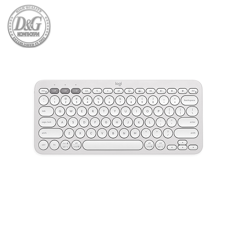 Logitech Pebble Keys 2 K380s - TONAL WHITE - US INT'L - BT - N/A - INTNL-973 - UNIVERSAL