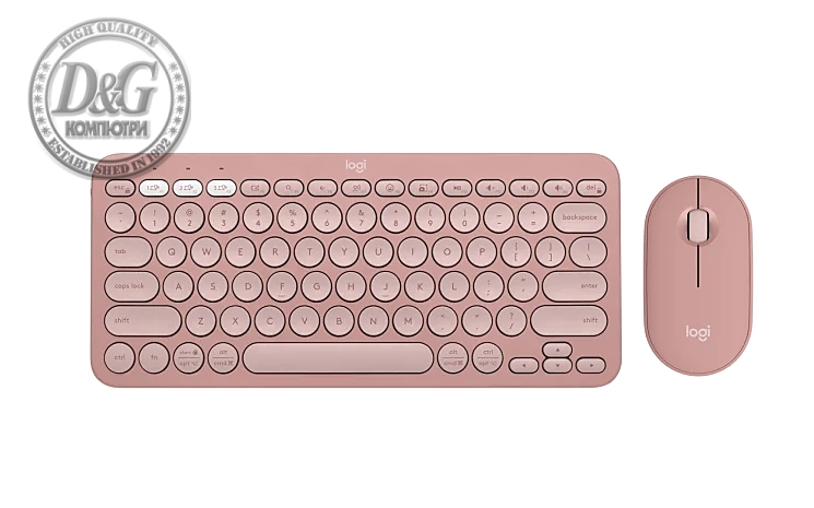 Logitech Pebble 2 Combo - TONAL ROSE - US INT'L - 2.4GHZ/BT - N/A - INTNL-973 - UNIVERSAL