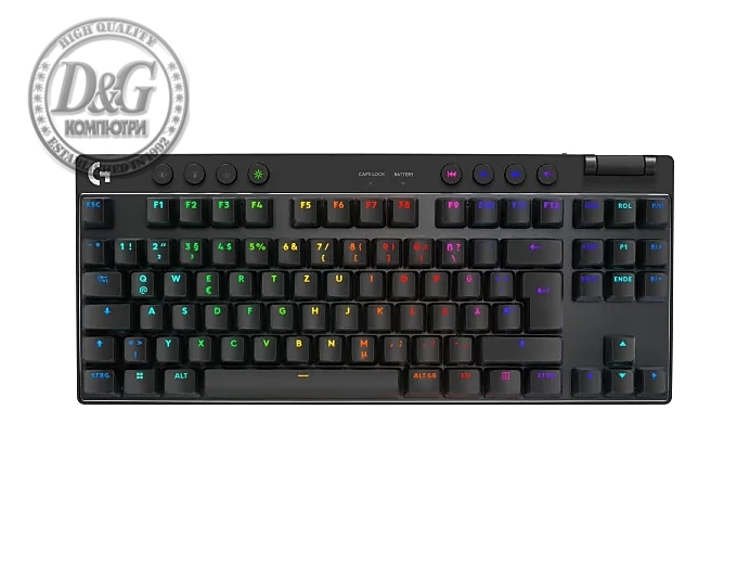 Logitech G PRO X TKL LIGHTSPEED Gaming Keyboard - BLACK - US INT'L - 2.4GHZ/BT - N/A - EMEA28-935 - TACTILE