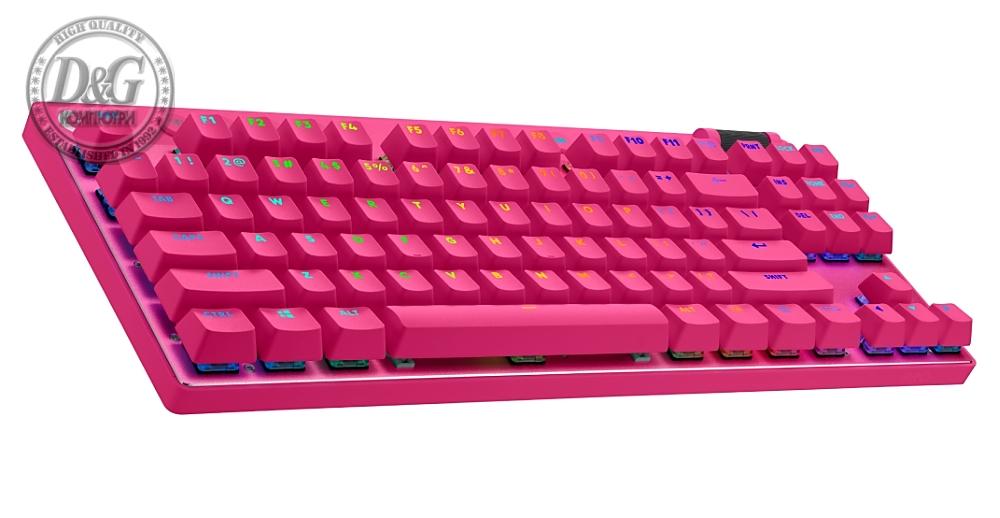 Logitech G PRO X TKL LIGHTSPEED Gaming Keyboard - MAGENTA - US INT'L - 2.4GHZ/BT - N/A - EMEA28-935 - TACTILE
