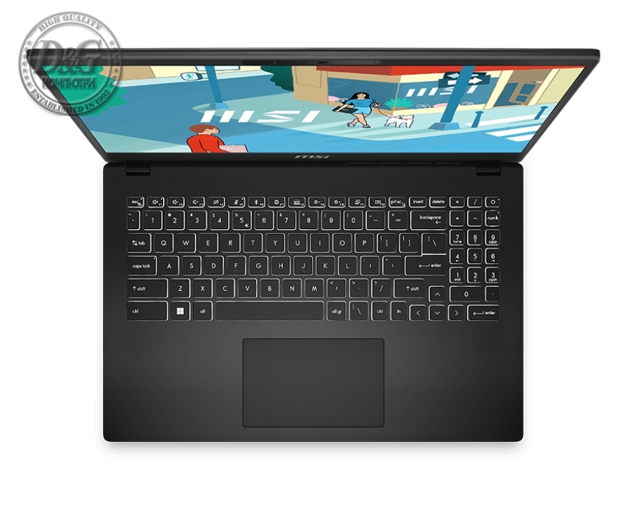 MSI Modern 15 H C13M, 15.6" FHD (1920x1080), 60Hz, IPS, i7-13700H (14C/20T, Max 5.00 GHz), Iris Xe Graphics, 16GB DDR4 (2x8GB 3200MHz), 512GB NVMe SSD Gen4x4, Intel WiFi 6E, backlight KBD(White), Windows 11 Home Advanced, 3 cell 53.5Whr, 2Y, Classic Blac