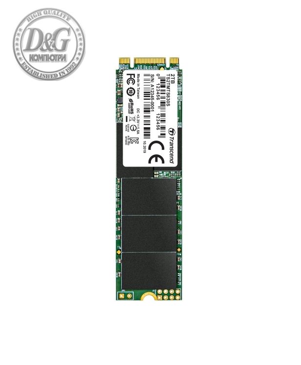 Transcend 2TB, M.2 2280 SSD, SATA3 B+M Key, TLC