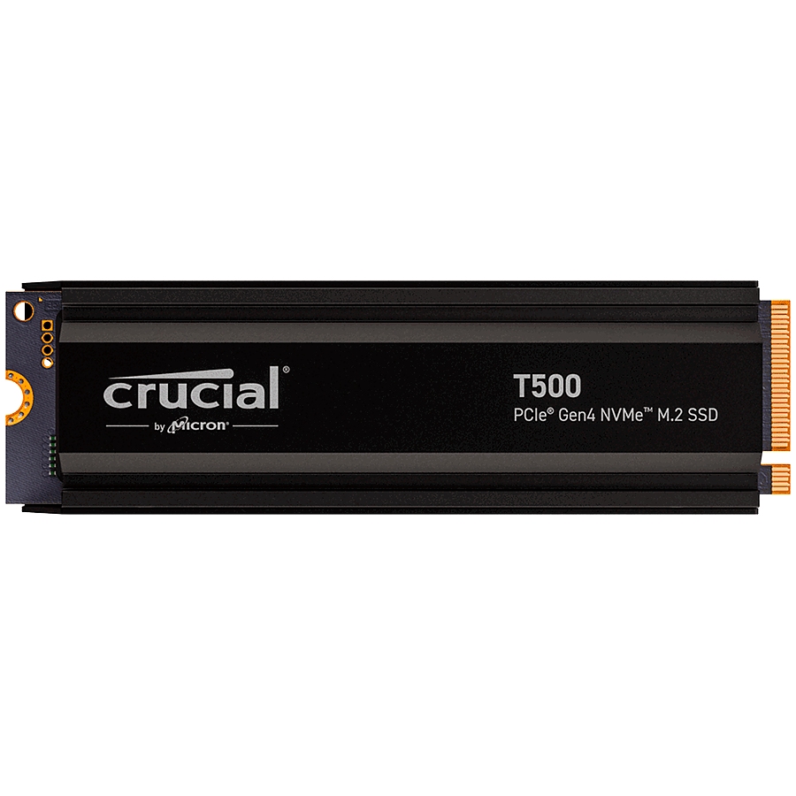 Crucial T500 1TB PCIe Gen4 NVMe M.2 SSD with heatsink, EAN: 649528940018