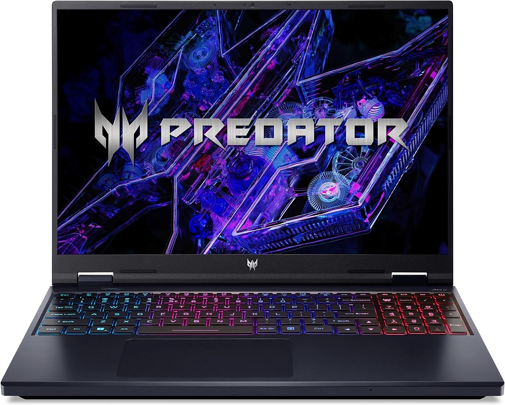 Acer Predator Neo 16, PH16-72-98FN, Intel Core i9-14900HX (up to 5.80GHz, 36MB), 16"WQXGA (2560x1600) IPS 240Hz, 16GB DDR5 5600MHz, 1024GB PCIe NVMe SED SSD, RTX 4080 12GB GDDR6, Killer Wi-Fi 6AX 1650i, BT, MicroSD reader, Backlit KB, Win 11 Home, Black