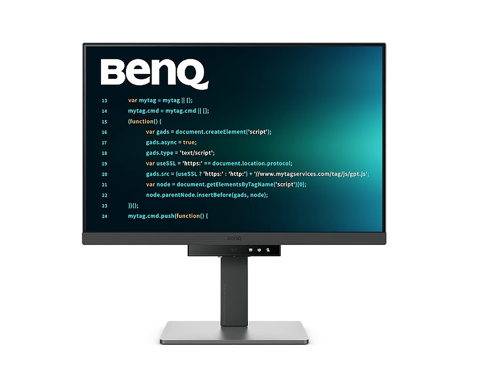 BenQ RD240Q, 24.1", 2560x1600 WQXGA, Programming Monitor, 16:10, 1.07 billions col., HDR10, 1000:1, 20M:1 DCR, 300 cd/m2, HDMI 2.0, DP 1.4, USB-C (90W), Flicker-free, B.I. Gen2, Low Blue Light+, Night Hours Prot., Sp.2W, Height Adj.,Tilt,Swiv, Pivot