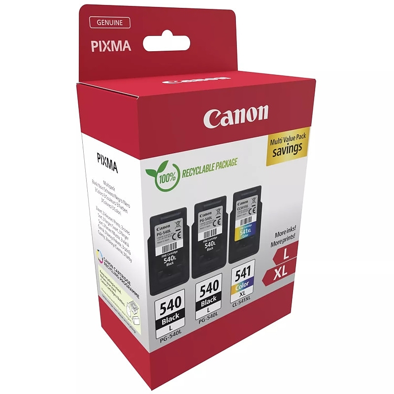 Canon PG-540Lx2 / CL-541XL Multi pack + Canon Photo Paper Variety Pack A4 & 10 x 15cm (VP-101)