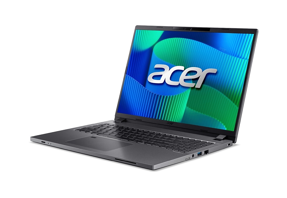 Acer Travelmate P2 TMP216-51-G2-TCO-586N, Intel Core i5 1334U(3.4GHz up to 4.6Ghz,12MB), 16'' WUXGA (1920 x1200)IPS, 1*16GB DDR5 5200MHz(1 slot free), 512GB PCIe SSD, HDD upgrade kit, TPM 2.0, MicroSD, FPR, WiFi 6E, BT 5.3, KB, Win 11 PRO, Steel Gray, 3Y
