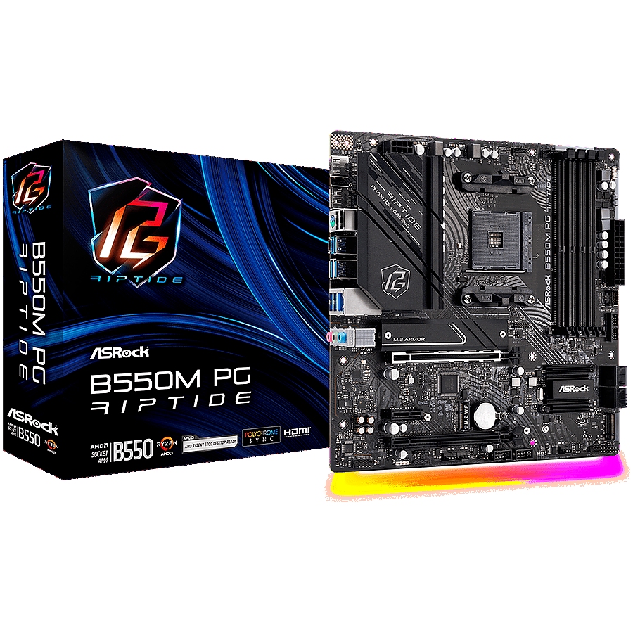 ASROCK MB B550 AM4 4 x DDR4 1 x M.2 4 x SATA3 1 x HDMI Port 1 x DisplayPort Micro ATX