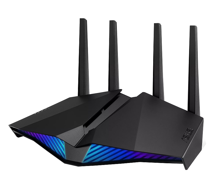 Asus Gaming Wireless Router, RT-AX82U, AX5400, Dual-Band, Tri-Core 1.5Ghz CPU, 256MB/512MB Flash/RAM, Gigabit, AiProtection Pro, Adaptive QoS, VPN server/client, IPTV, OFDMA, Beamforming, Link Aggregation, Gear Accelerator, RGB, AiMesh, Black