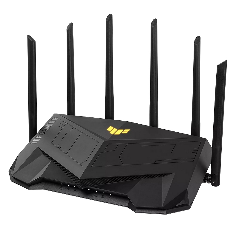 Asus Gaming Wireless Router, TUF Gaming-AX6000, AX6000, Dual-Band, Quad-Core 2.0GHz CPU, 256MB/512MB Flash/RAM, 2.5G dual-port, AiProtection Pro, Adaptive QoS, VPN Fusion, IPTV, OFDMA, MU-MIMO, Beamforming, Link Aggregation, Port forwarding, AiMesh,White