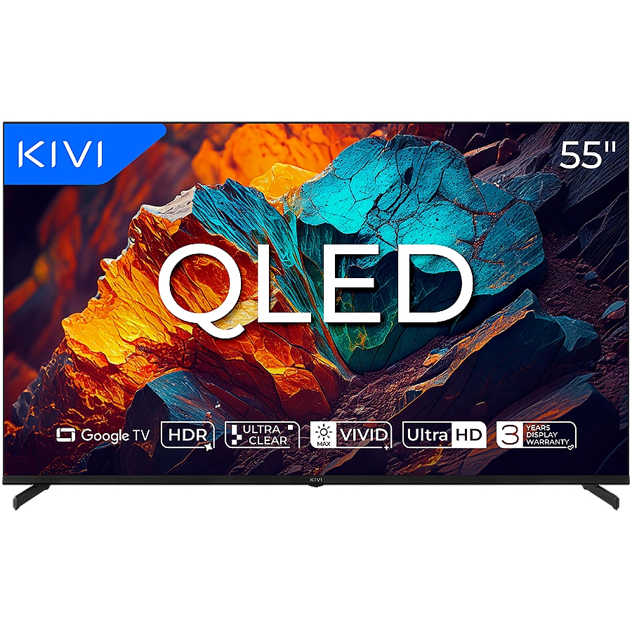 TV KIVI 55U720QB 55'' QLED 4K Google TV, Dolby Audio, Max Vivid, HDMI 2.1