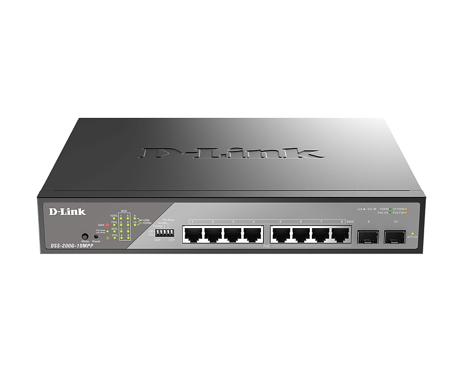 D-Link 10-Port Gigabit Ethernet PoE++ Surveillance Switch