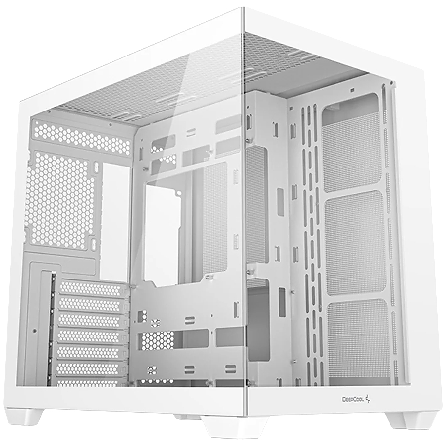 DeepCool CG530 WH, Mid Tower, Mini-ITX/Micro-ATX/ATX, Rear Connector support, 2xUSB3.0, 1xUSB 2.0, 1xAudio, Tempered Glass, Mesh Panel, White, R-CG530-WHNDA0-G-1