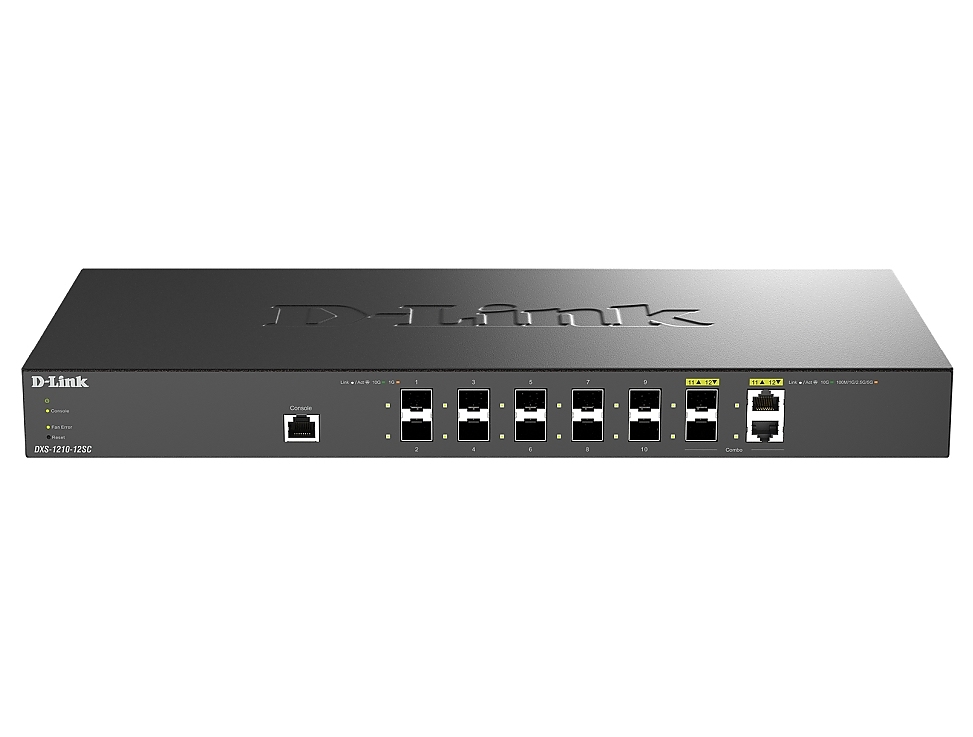 D-Link 12 Port Smart Managed Switch including 10x10 SFP+ ports & 2 x Combo 10GBase-T/SFP+ uplink ports