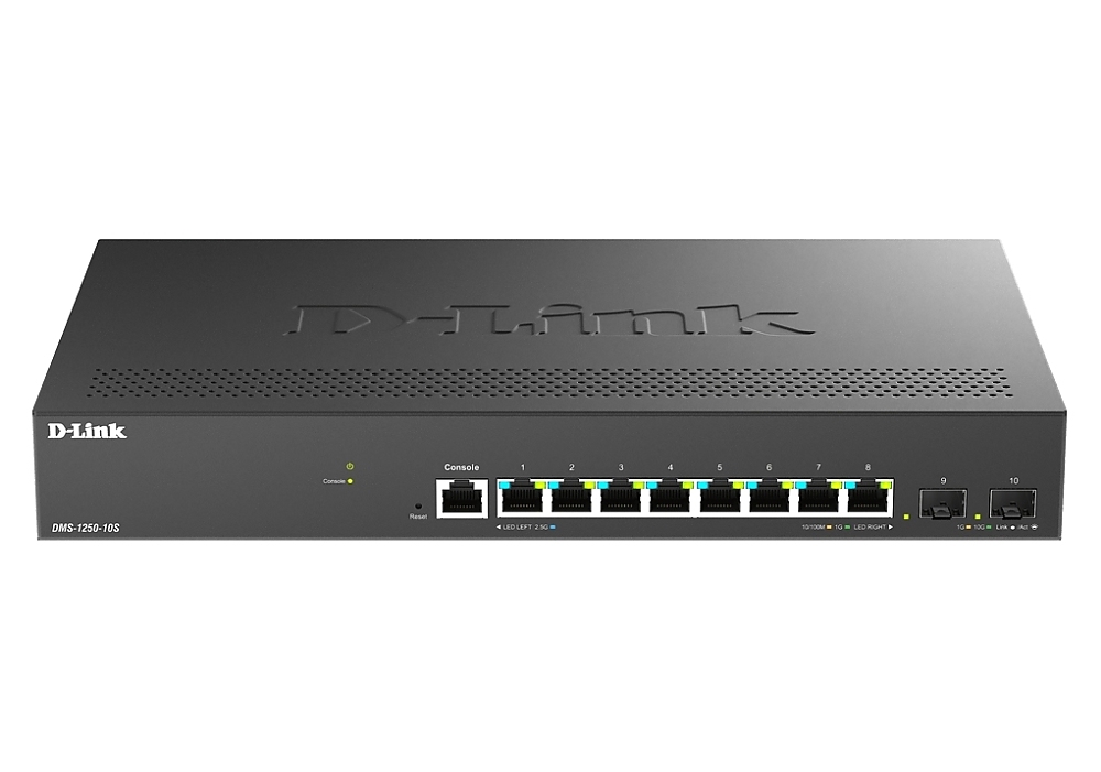 D-Link 8-Port 2.5G Base-T and 2-port 10G SFP+ Smart Managed Switch
