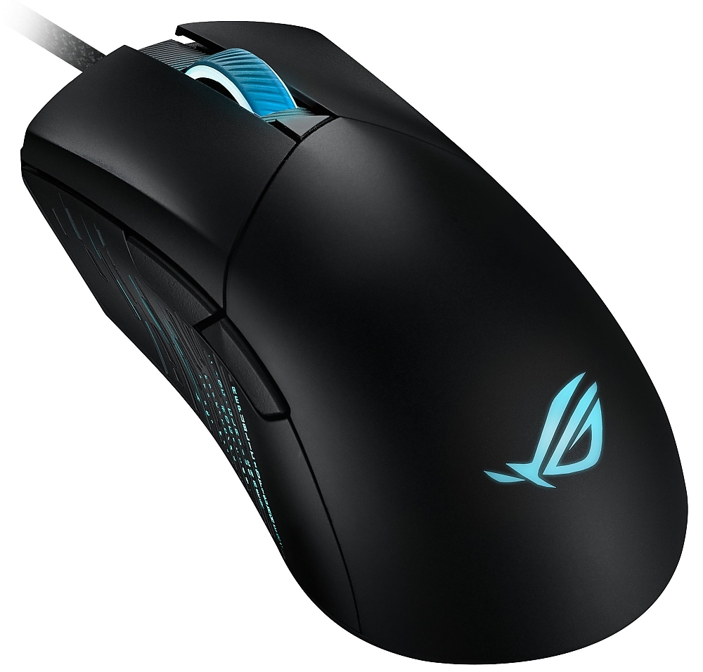 Asus ROG Gladius III Wired Gaming Mouse, 19K Optical Sensor, 19,000 DPI, 6 Programmable Buttons, RGB Lighting, ROG Switch Socket Design, Swappable Switches, Ergonomic, Black