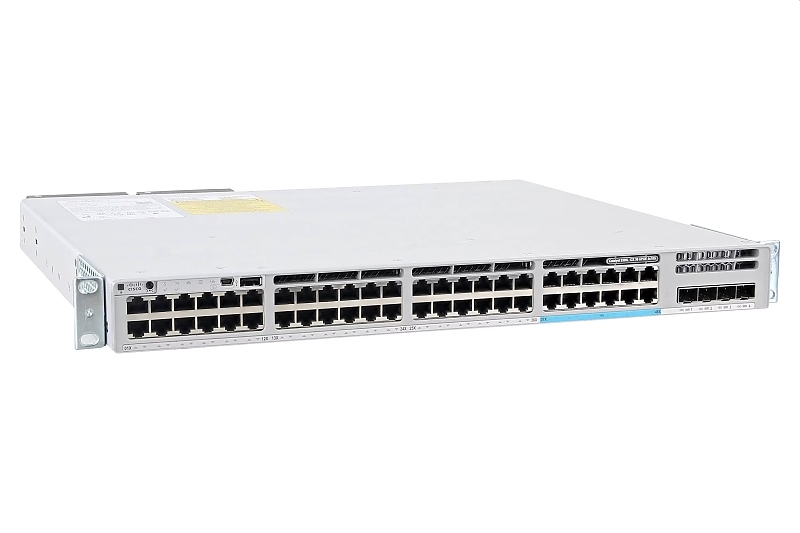 Cisco Catalyst 9300 48-port fixed uplinks UPOE, 12x mGig (100M/1G/2.5G/5G/10G) + 36x 10M/100M/1G copper, 4x 10G uplinks, Network Essentials