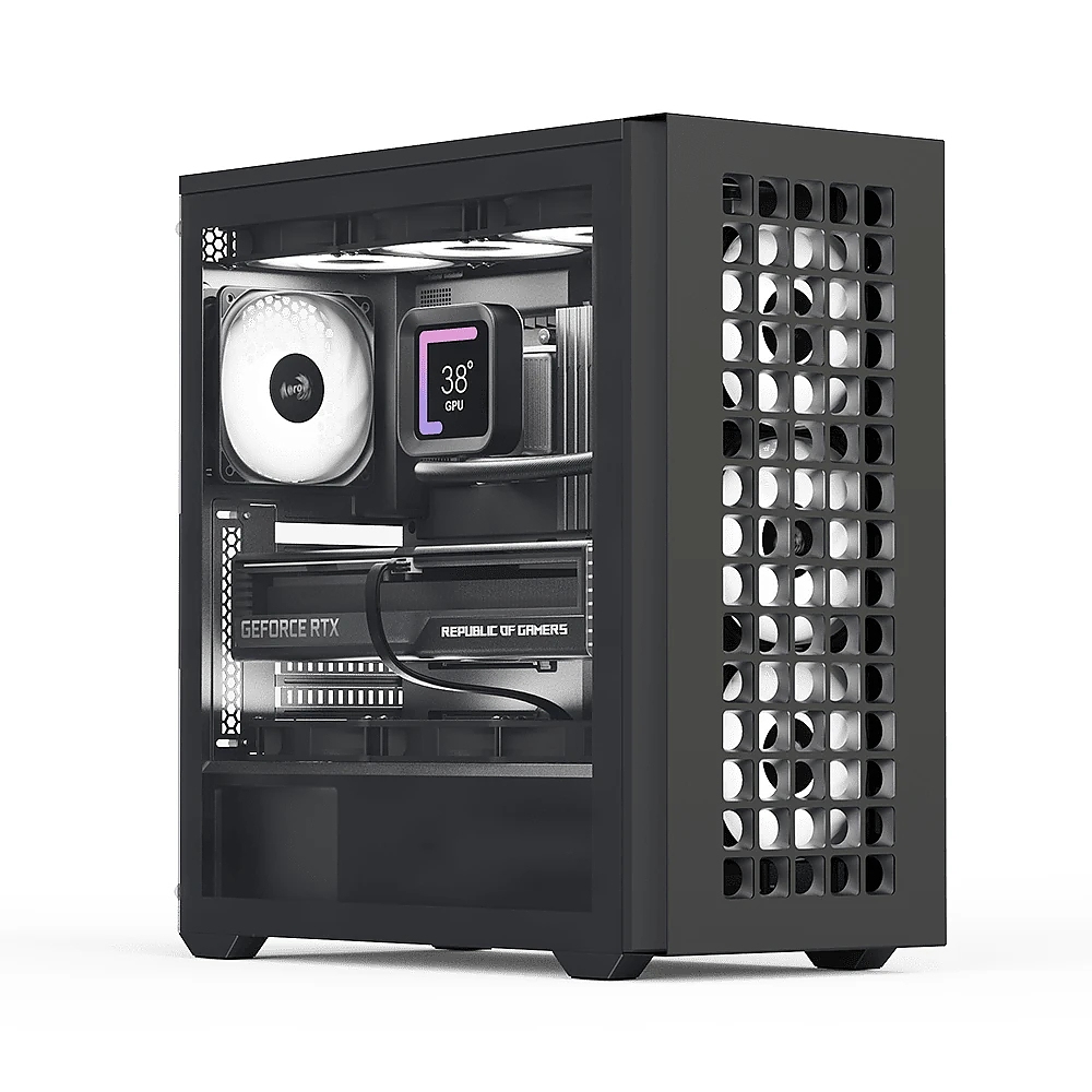 AeroCool кутия Case ATX - D502A Black, Addressable RGB