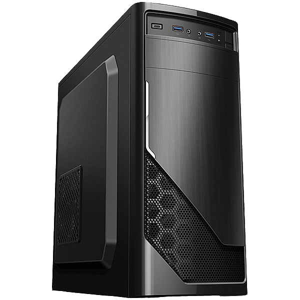 Chassis FC-F52A, ATX, 7 slots, 1 X 5.25", 2 X 3.5" H.D., 2 X 2.5", 2 x USB 3.0, 1 X Type C / 1 x AUDIO /, PSU 550W 12 sm, 20+4pin, Black