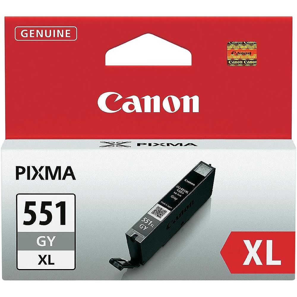 Canon CLI-551XL GY + Canon Plus Glossy II PP-201, 10x15 cm, 100 sheets