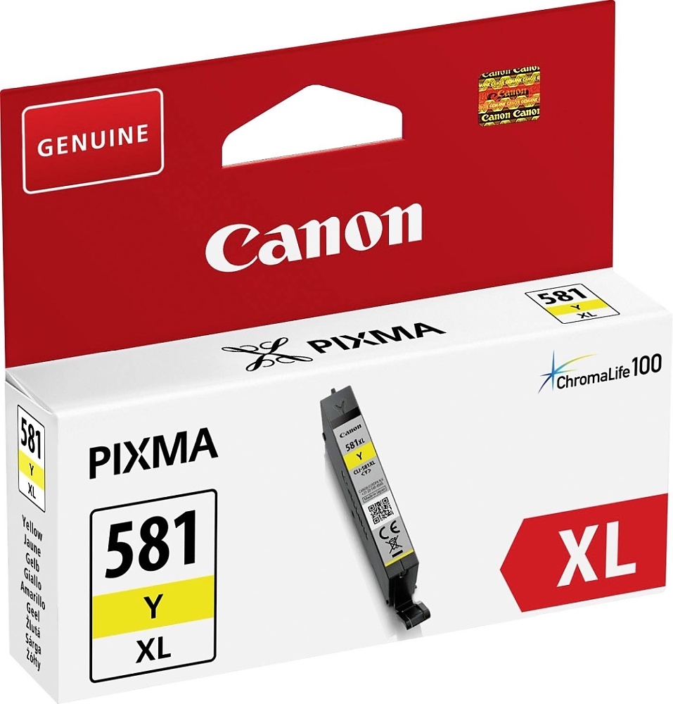 Canon CLI-581 XL Y + Canon Plus Glossy II PP-201, 10x15 cm, 100 sheets