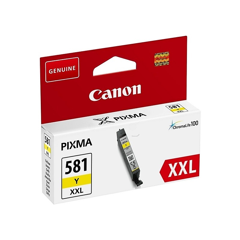 Canon CLI-581 XXL Y + Canon Plus Glossy II PP-201, 10x15 cm, 100 sheets