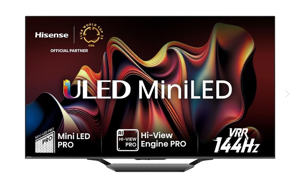 Hisense 85" U7NQ, 4K Ultra HD 3840x2160, ULED, FALD, Quantum Dot, 144Hz, IPS, HDR 10+, HLG, Dolby Vision IQ, Dolby Atmos, Smart TV, WiFi 5GHz, WiFi Direct, BT, Anyview Cast, 4xHDMI, 2xUSB, LAN, CI+, DVB-T2/C/S2, Black