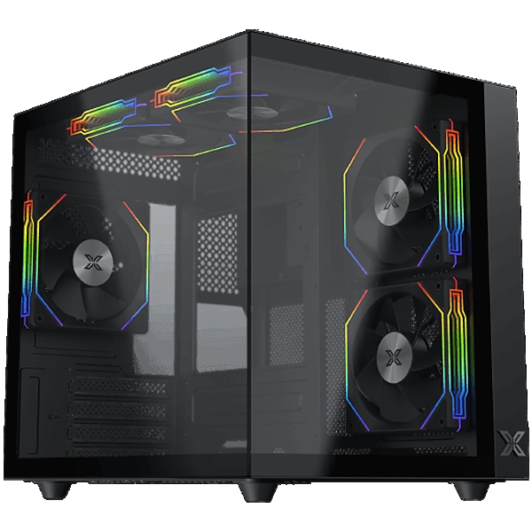 Aqua M Lite (BK, MATX, U3x1 & U2x1, Front & Left TG, 4PCS G22A Reverse & 1PC G22A,ARGB Remote Control Box)