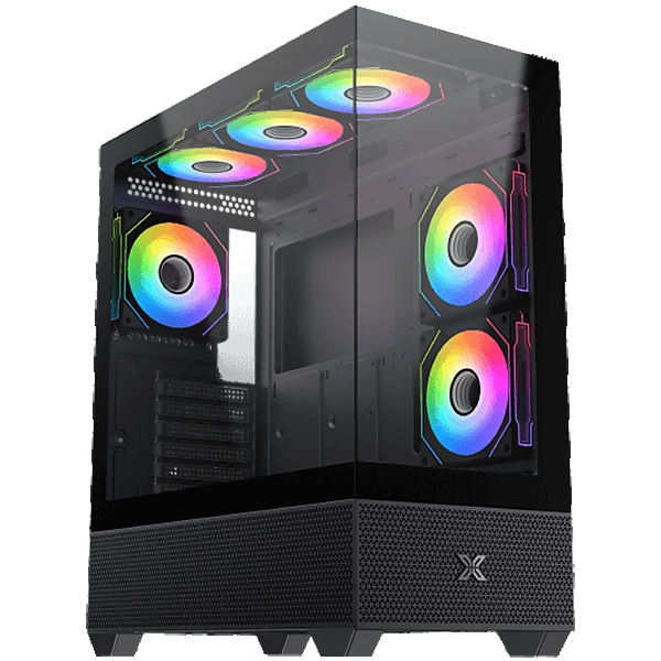 Alphard (BK, EATX, U3x1 & U2x2, Front & Left Seamless TG, 5PCS G20A Reverse & 1PC G20A, ARGB Remote Control Box)