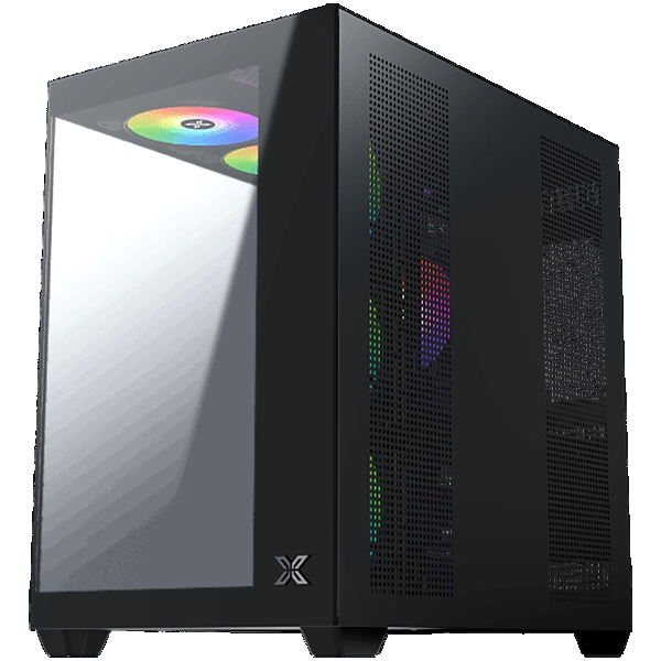 Aqua V Air (Black, ATX, U3x2+Type C, 2PCS TG, 6PCS Z22A Reverse & 1PC Z22A & ARGB Remote Control Kit)