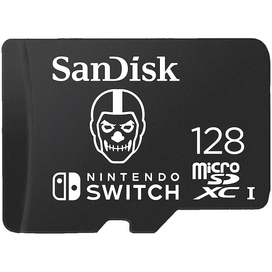 SanDisk Nintendo MicroSD UHS I Card - Fortnite Edition, Skull Trooper, 128GB
