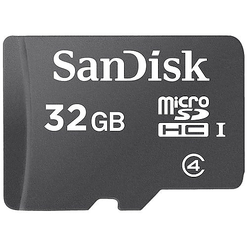 SanDisk 32GB microSDHC Class 4 Memory Card