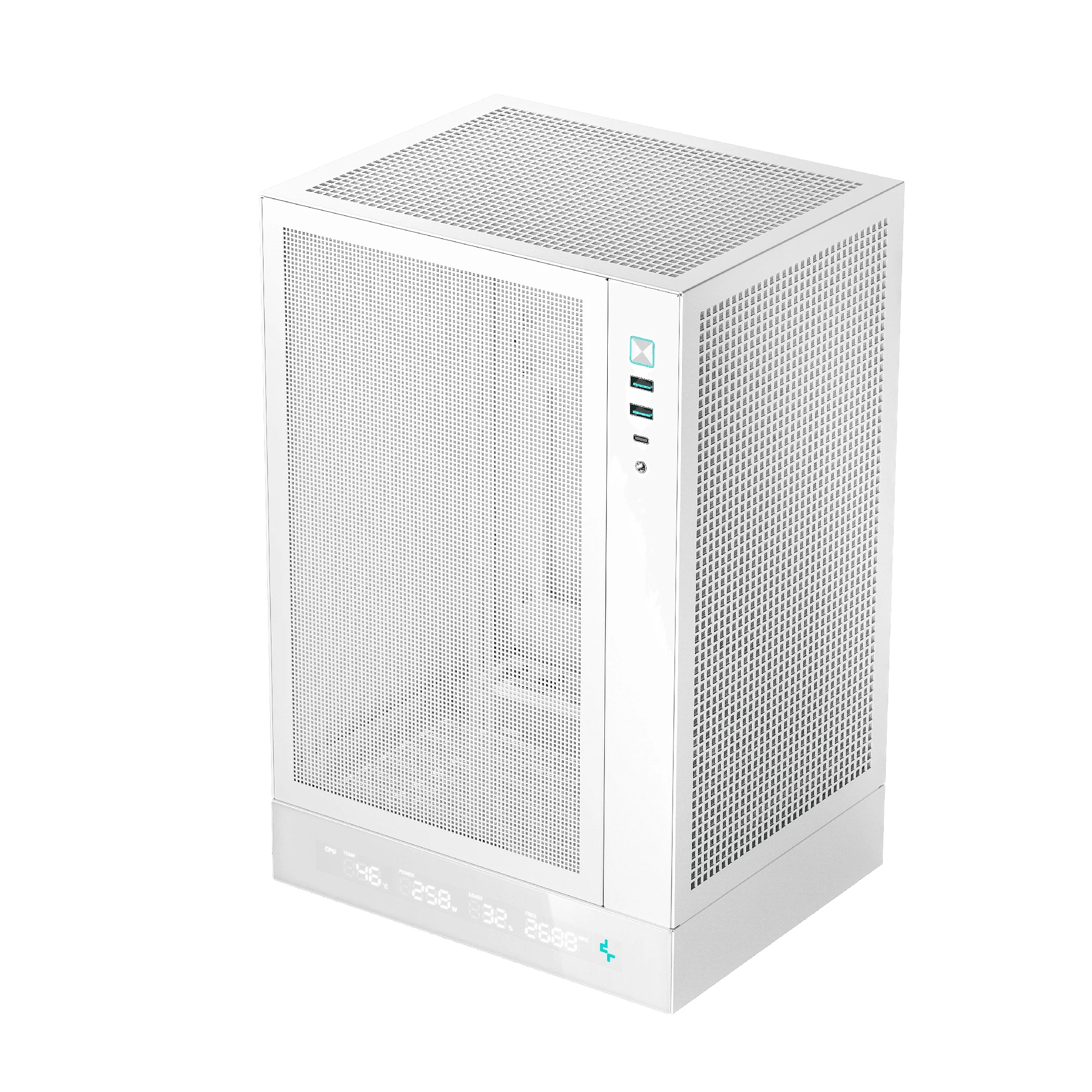 DeepCool кутия Case mini-ITX - CH170 DIGITAL White