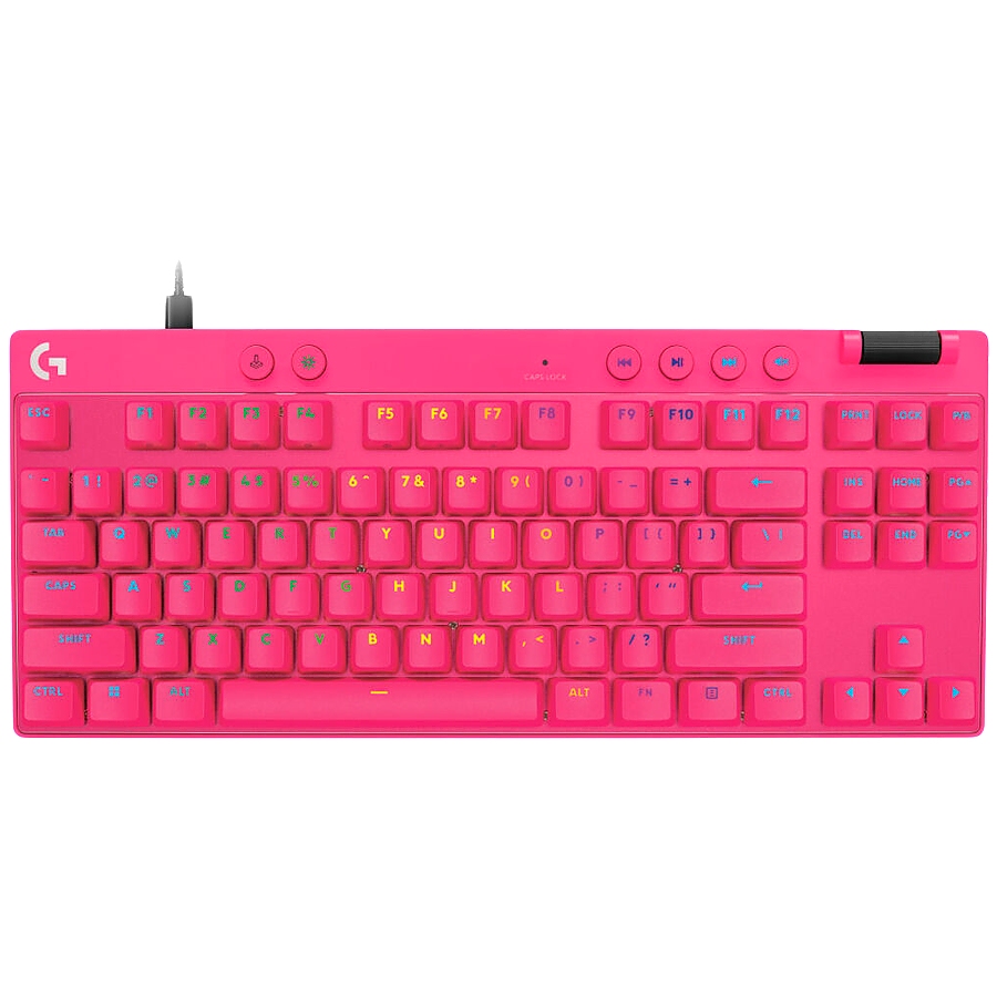LOGITECH G PRO X TKL RAPID Gaming Keyboard - MAGENTA - US INT'L - USB - EMEA28i-935 - LINEAR