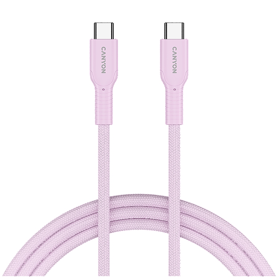 CANYON cable OnWire 60CL C-C 60W COLOR Braided 1m Pink
